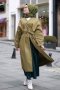 Elegand Olive Green Trench Coat