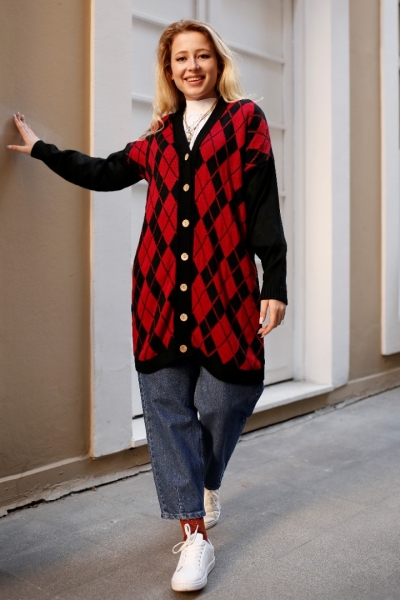 Slice Black Knitwear Cardigan