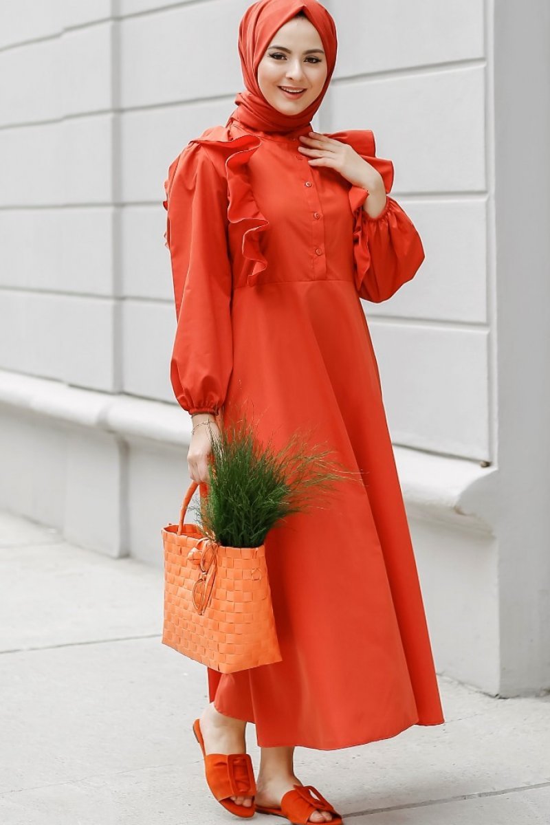 Donna Orange Dress