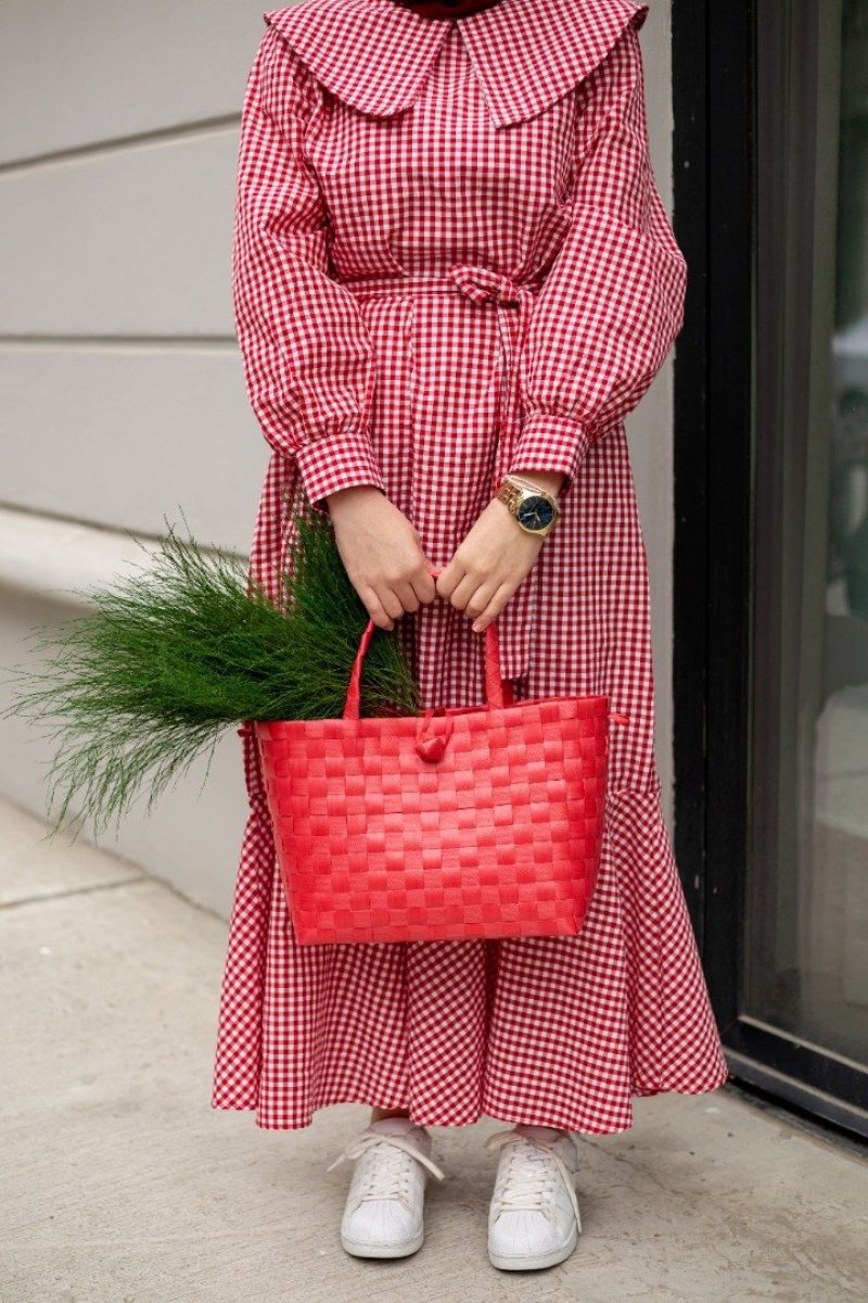 Adrian Red Gingham Dress