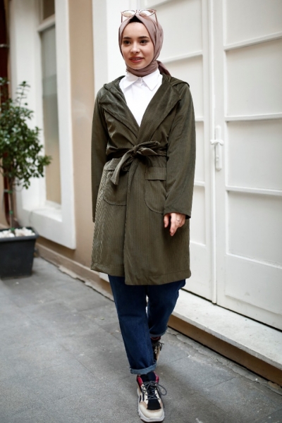 Lahore Khaki Trench Coat