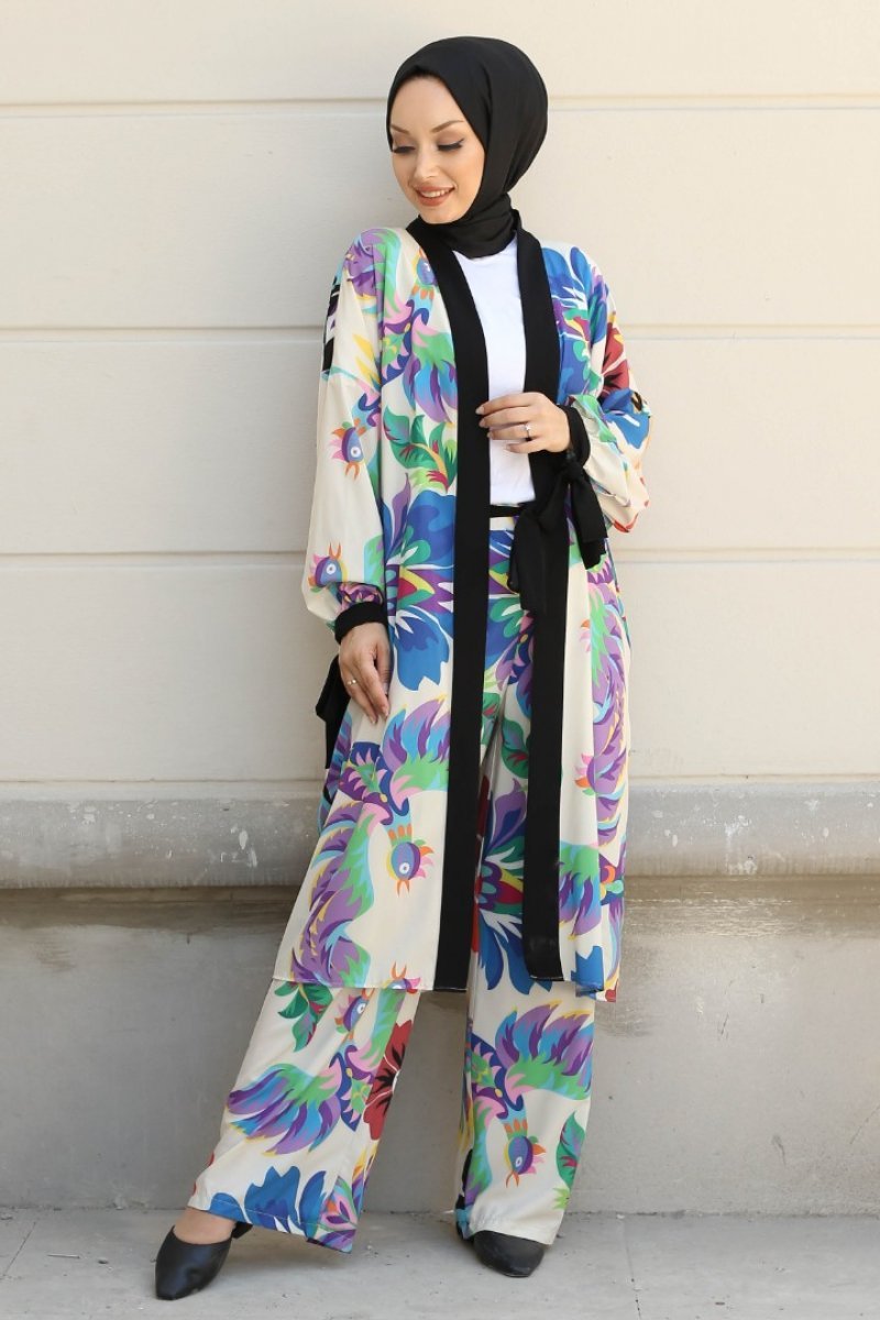 Mitra Siyah Kimono Takım 