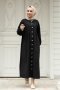 Karmona Black Linen Dress