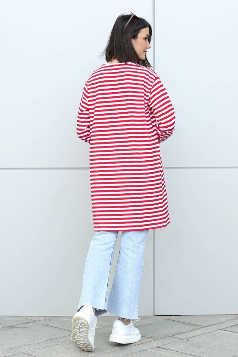 Bryn Red Striped Tunic