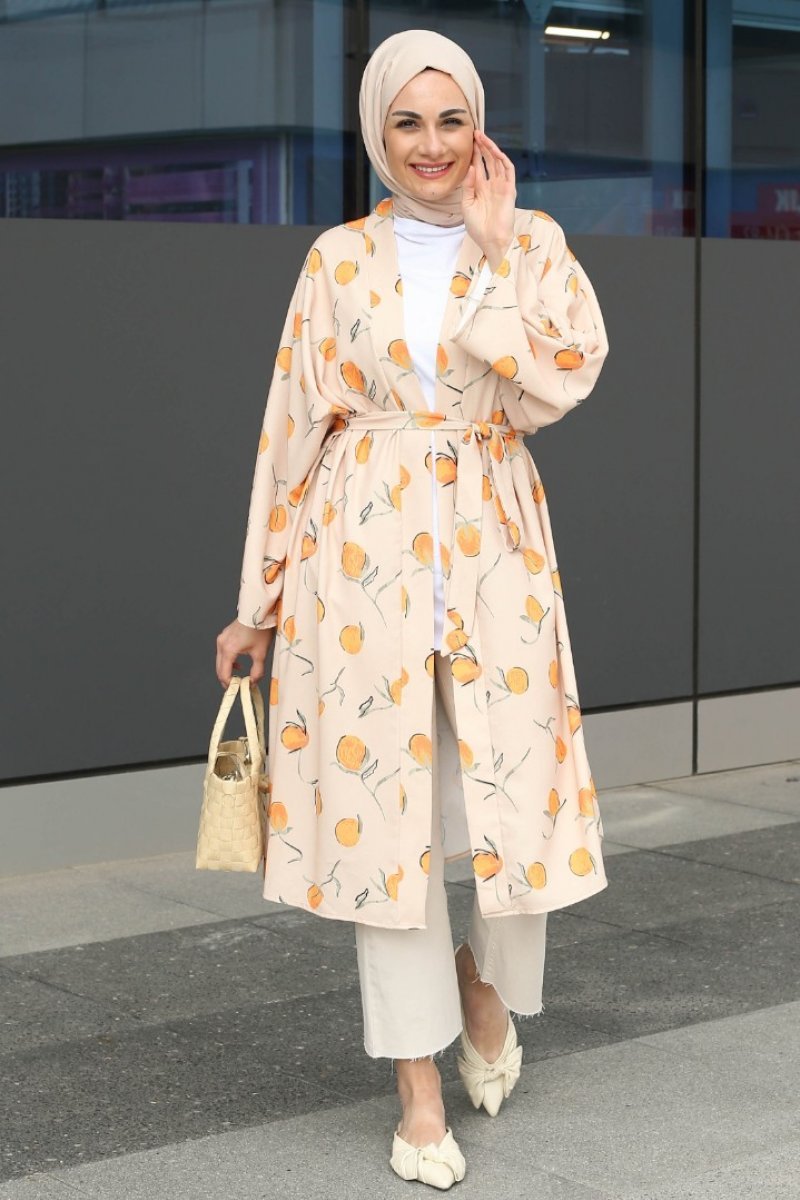Citrus Bej Kimono
