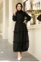 Monica Siyah Şifon Elbise