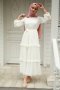 Monica White Chiffon Dress