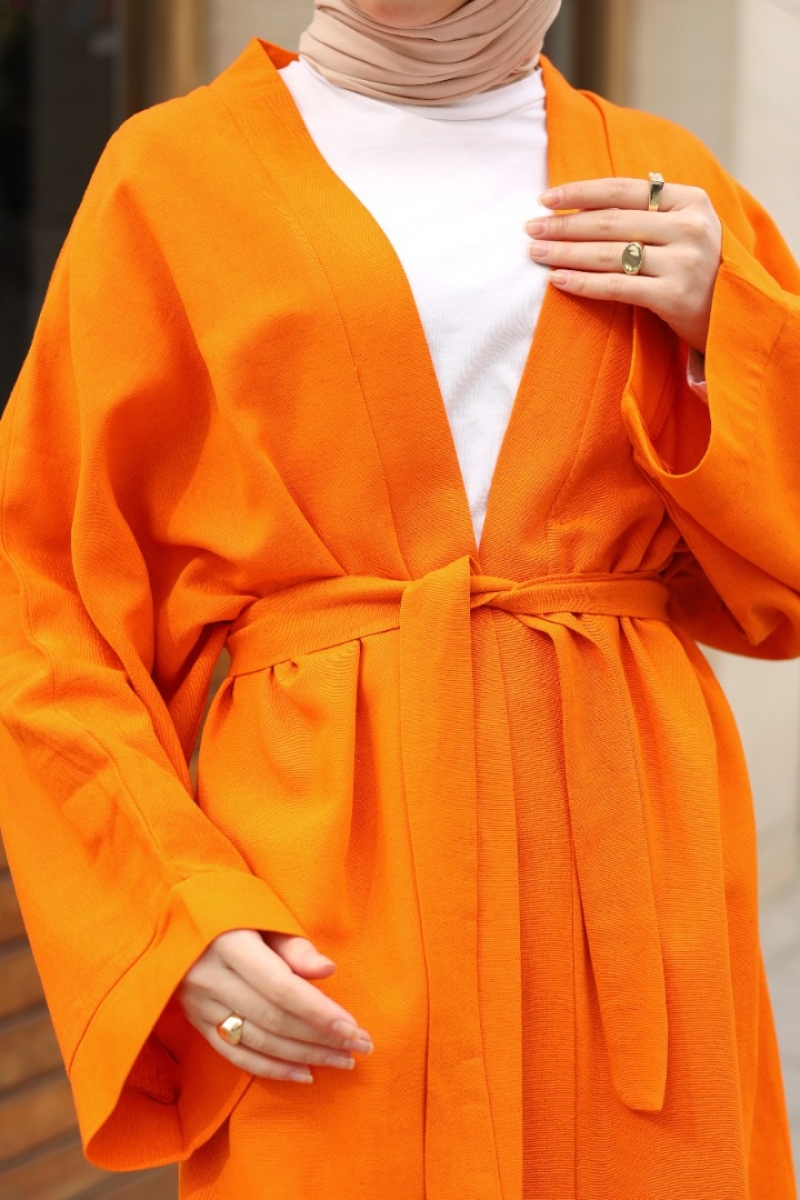 Lalin Turuncu Kimono