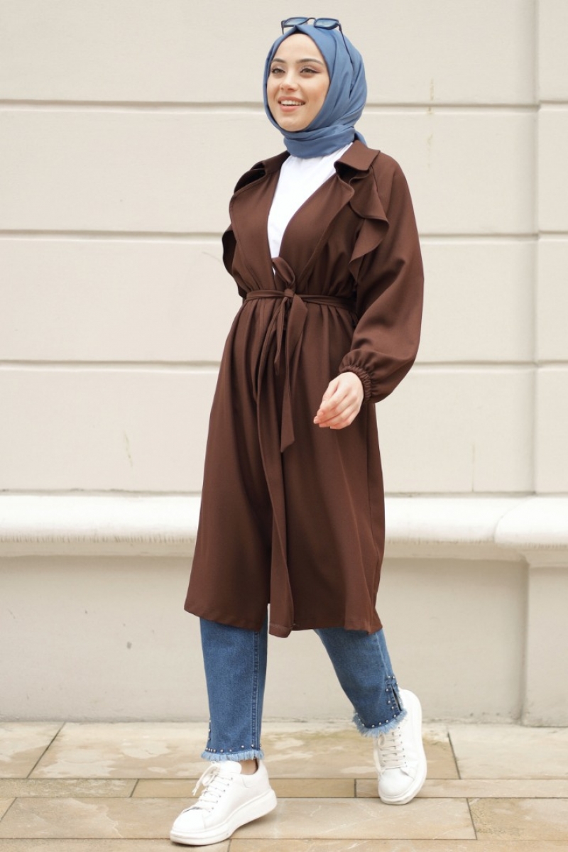 Space Brown Trench Coat