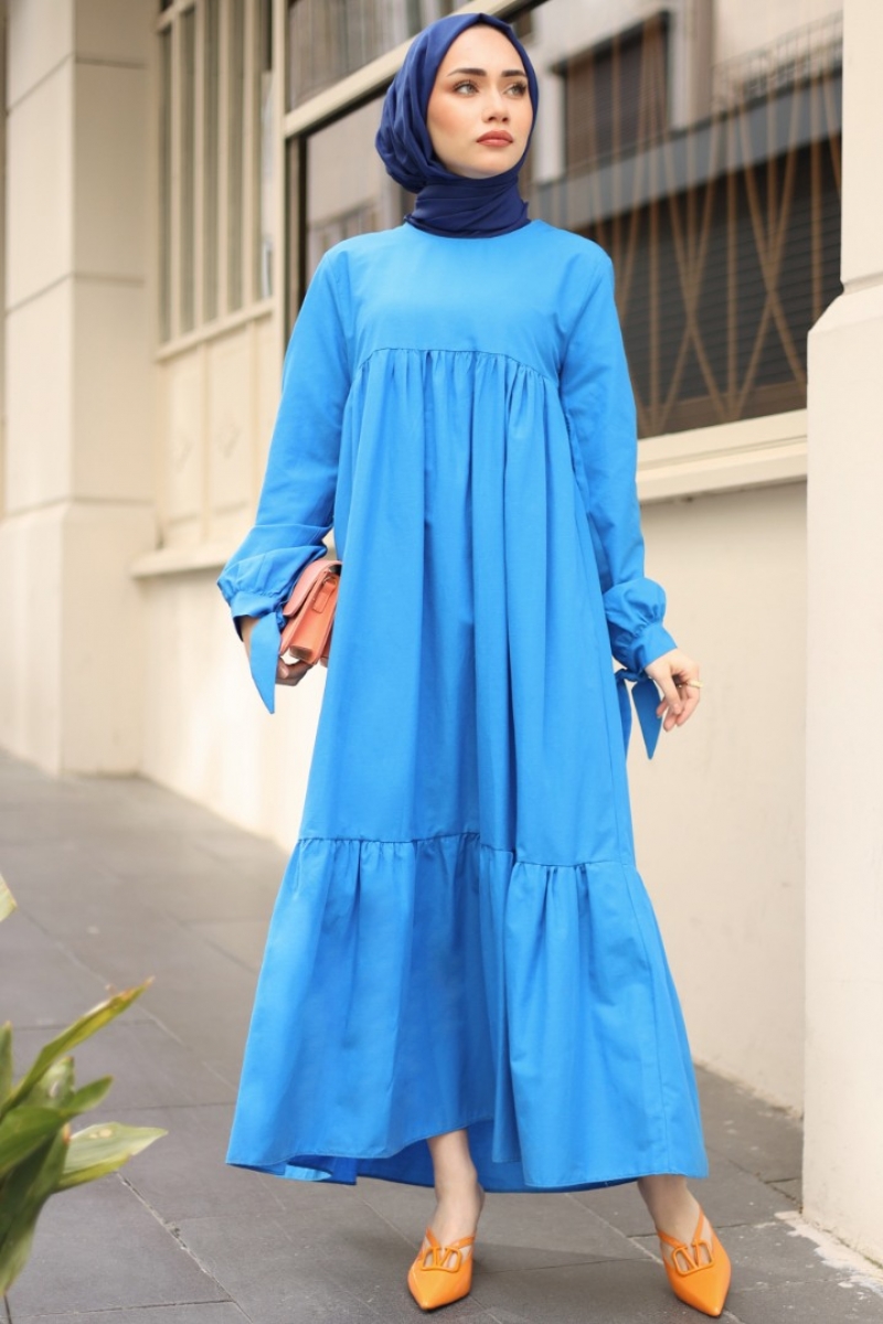 Andera Mavi Elbise