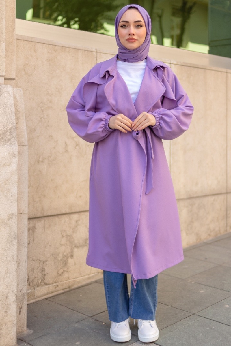 Space Lilac Trench Coat