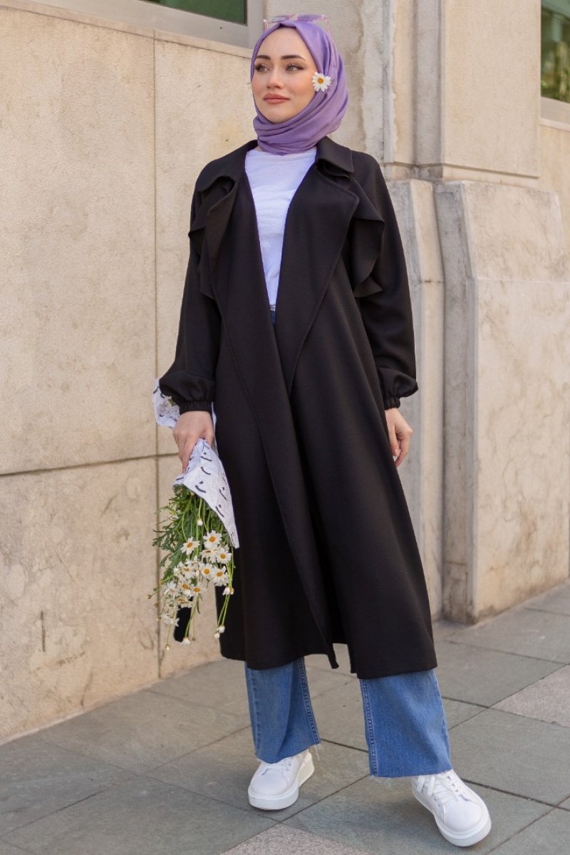 Space Black Trench Coat