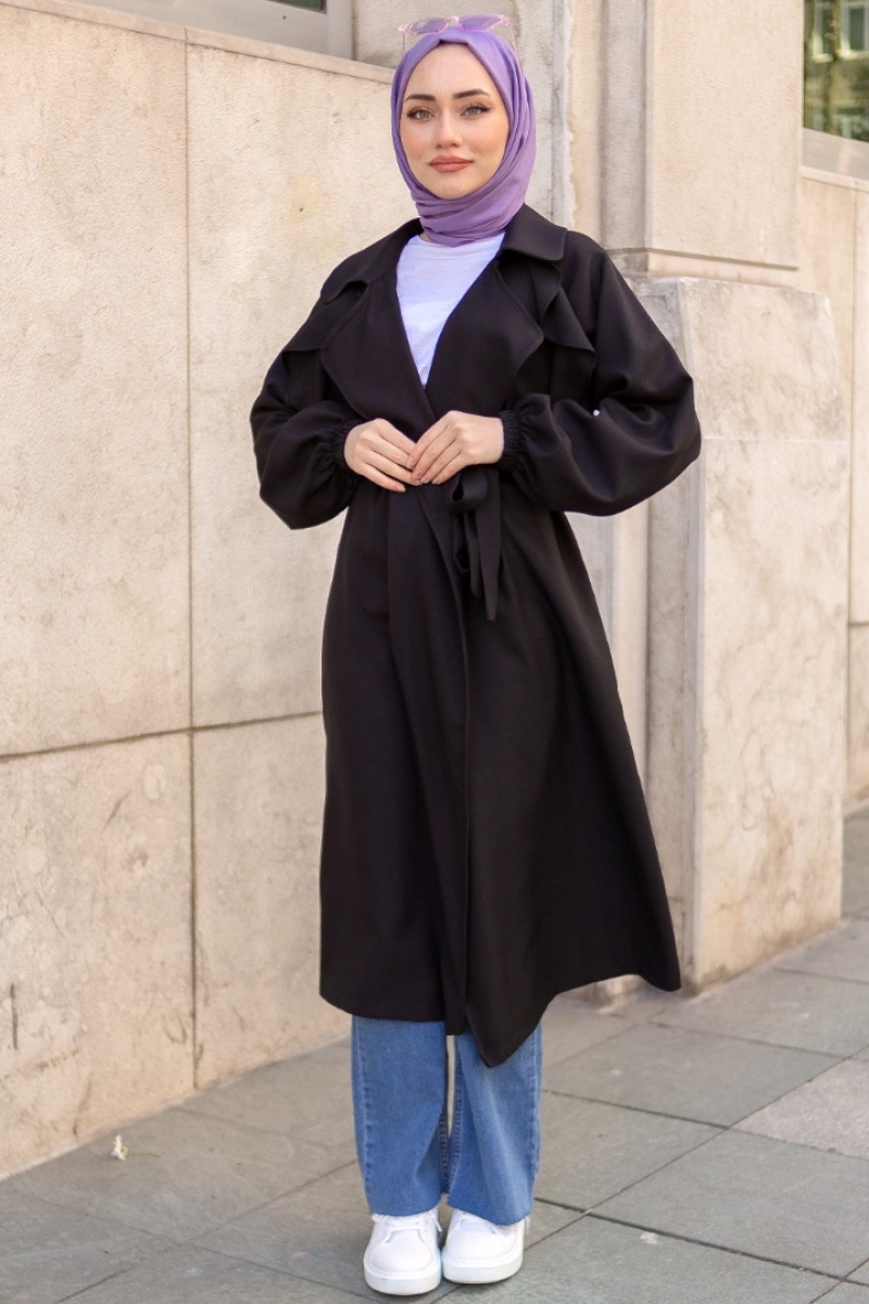Space Black Trench Coat