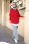 Matias Claret Red Knitwear Poncho