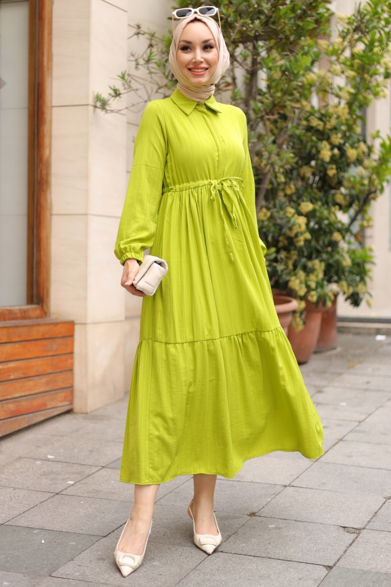 Alder Oil Green Dress