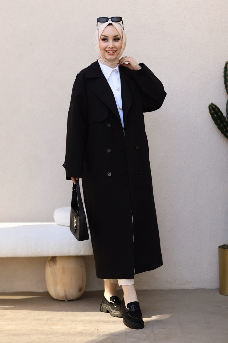 Collins Black Trench