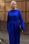 Hansy Saks Blue Knitwear Dress