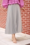 Lariva Grey Satin Skirt