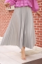Lariva Grey Satin Skirt