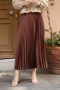 Lariva Brown Satin Skirt
