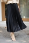Lariva Black Satin Skirt