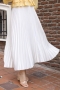 Lariva White Satin Skirt 
