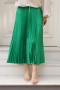 Lariva Green Satin Skirt