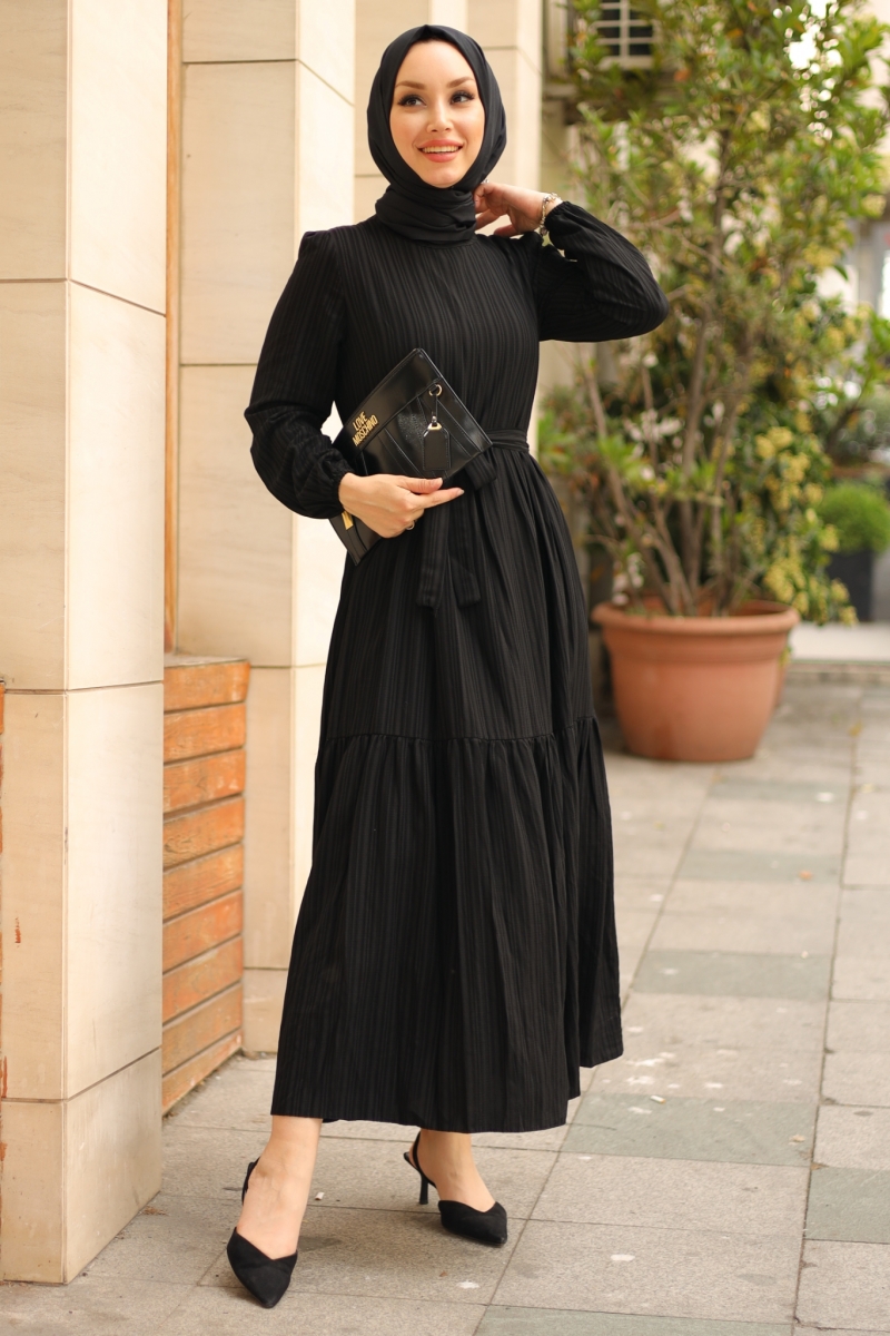 Marsha Siyah Elbise 