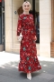 Mirana Burgundy Viscose Dress