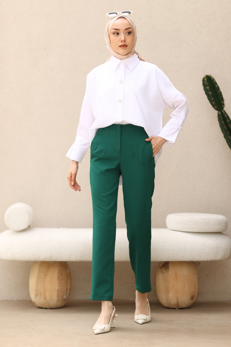 Tiya Yeşil Pantolon 