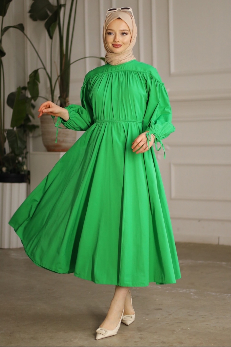 Leong Yeşil Elbise 