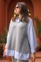 Lori Grey Blue Sweater Shirt 