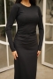Mihri Black Dress