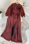 Olina Burgundy Dress