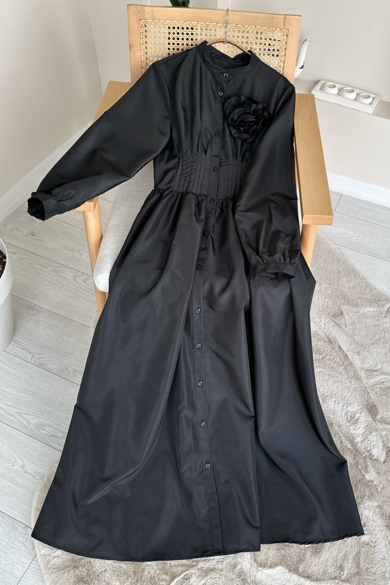 Olina Siyah Elbise