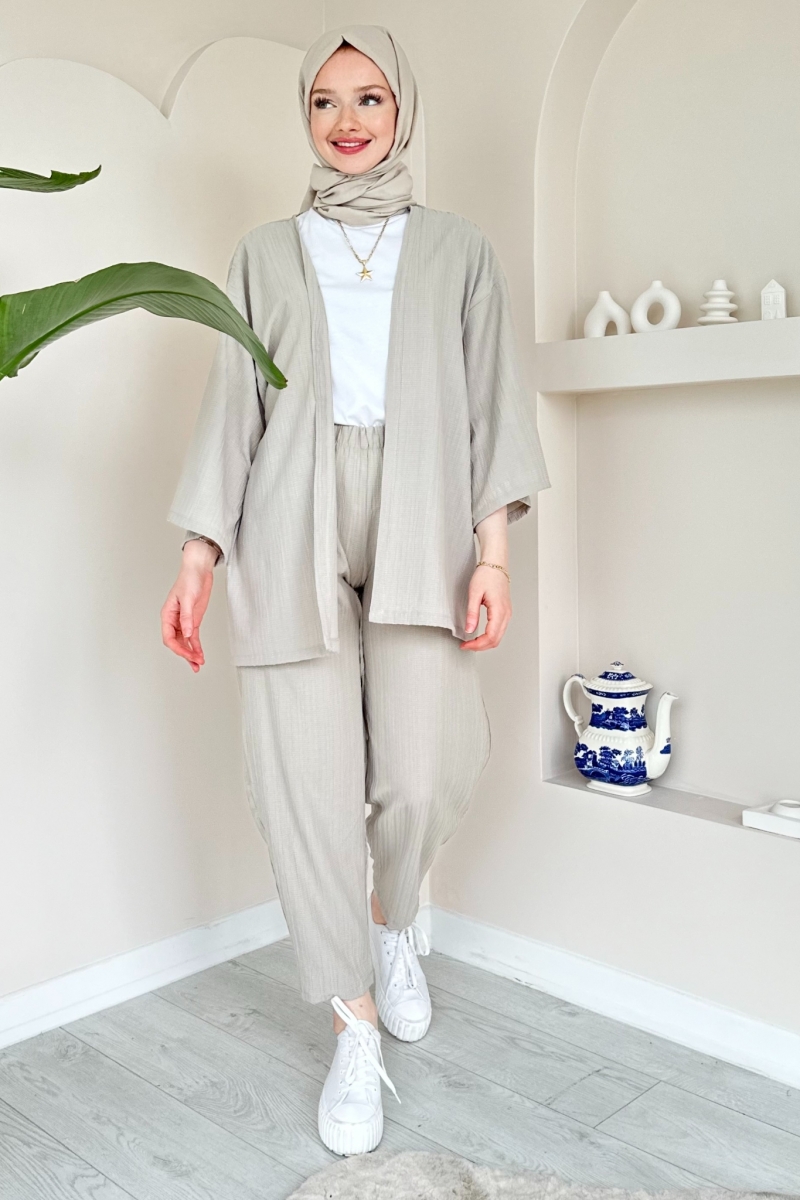 Vania Mink Kimono Suit