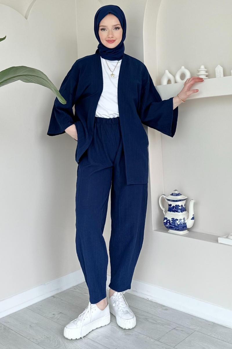 Vania Saks Mavisi Kimono Takım 