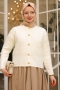 Zaria White Knitwear Cardigan 