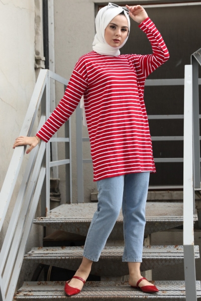 Line Kırmızı Tunik
