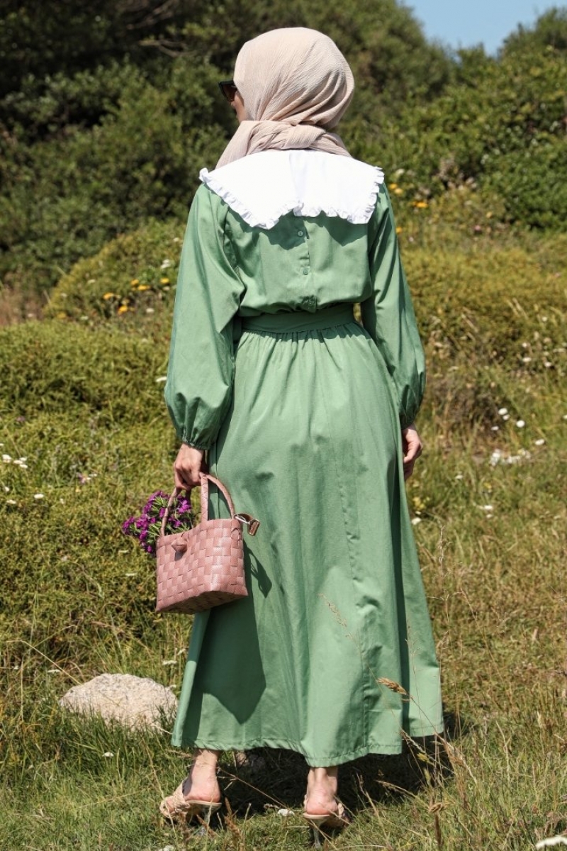 Adela Mint Yeşili Elbise