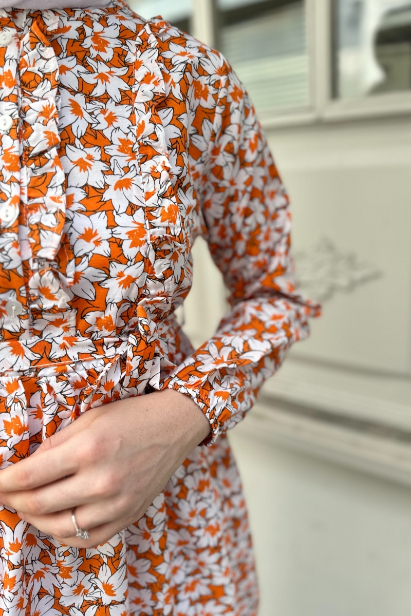 Adella Turuncu Elbise