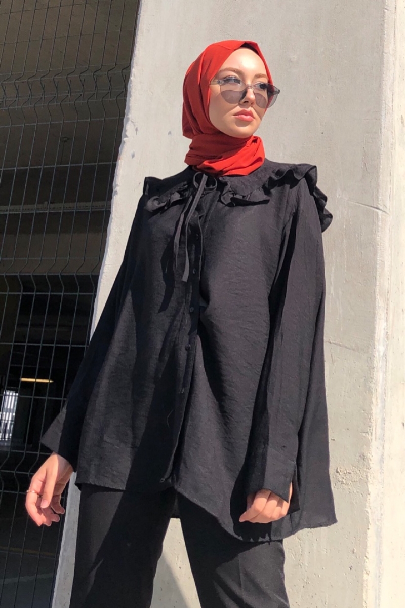 Akafia Siyah Gömlek