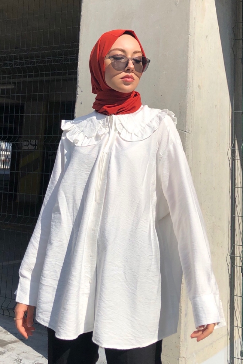 Akafia Beyaz Gömlek