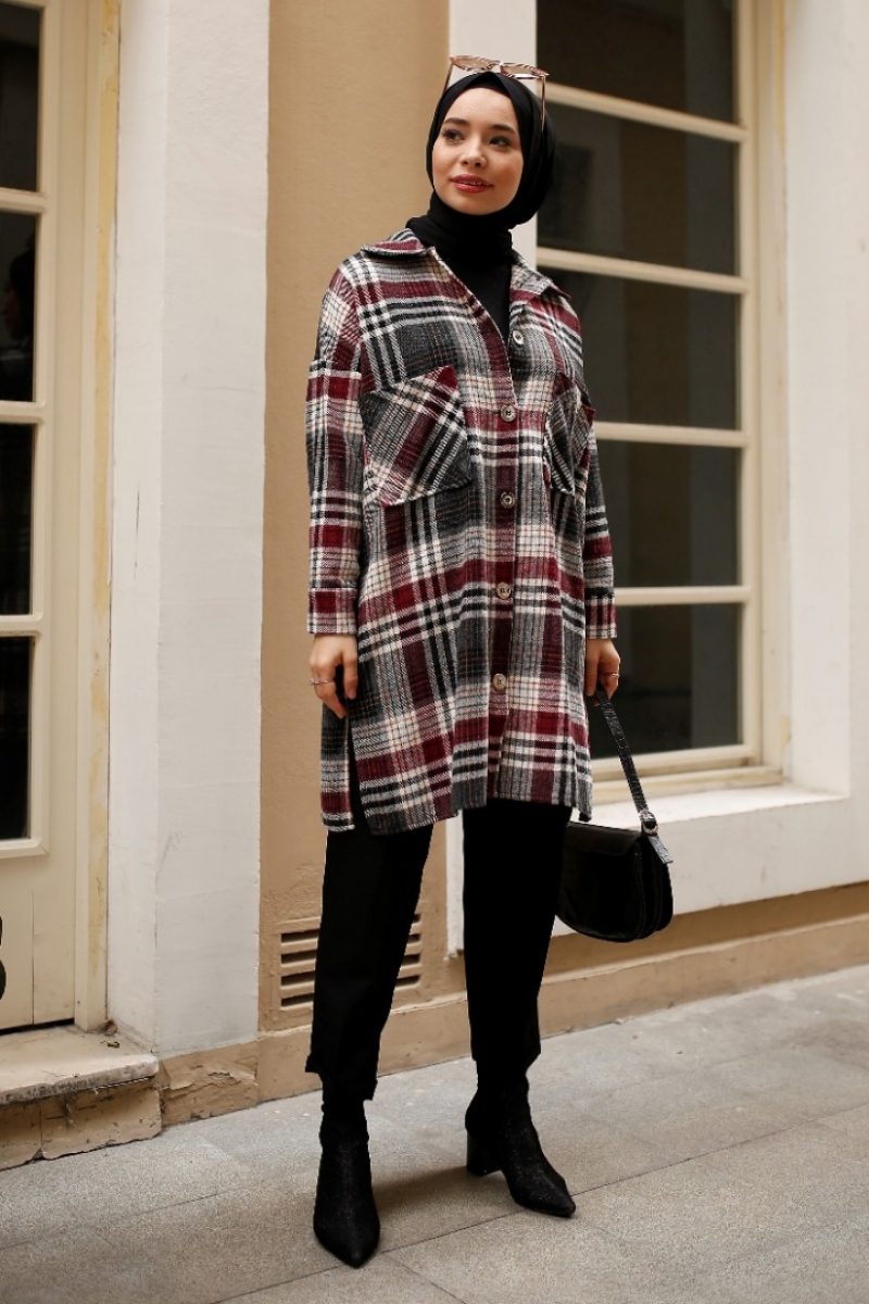 Alexa Haki Ekose Ceket Gömlek