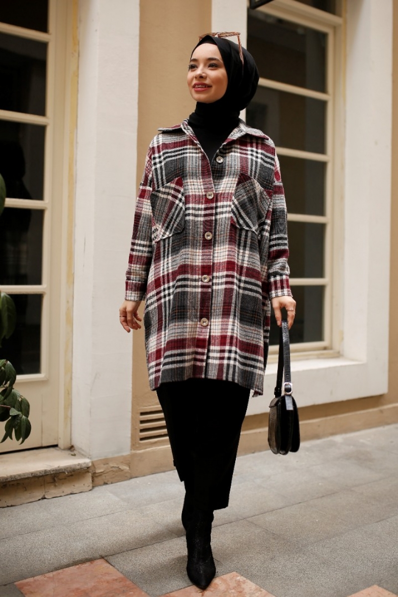 Alexa Haki Ekose Ceket Gömlek