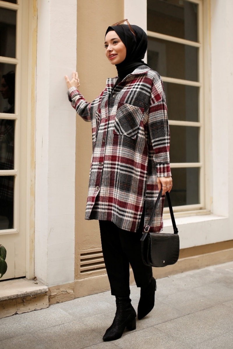 Alexa Haki Ekose Ceket Gömlek