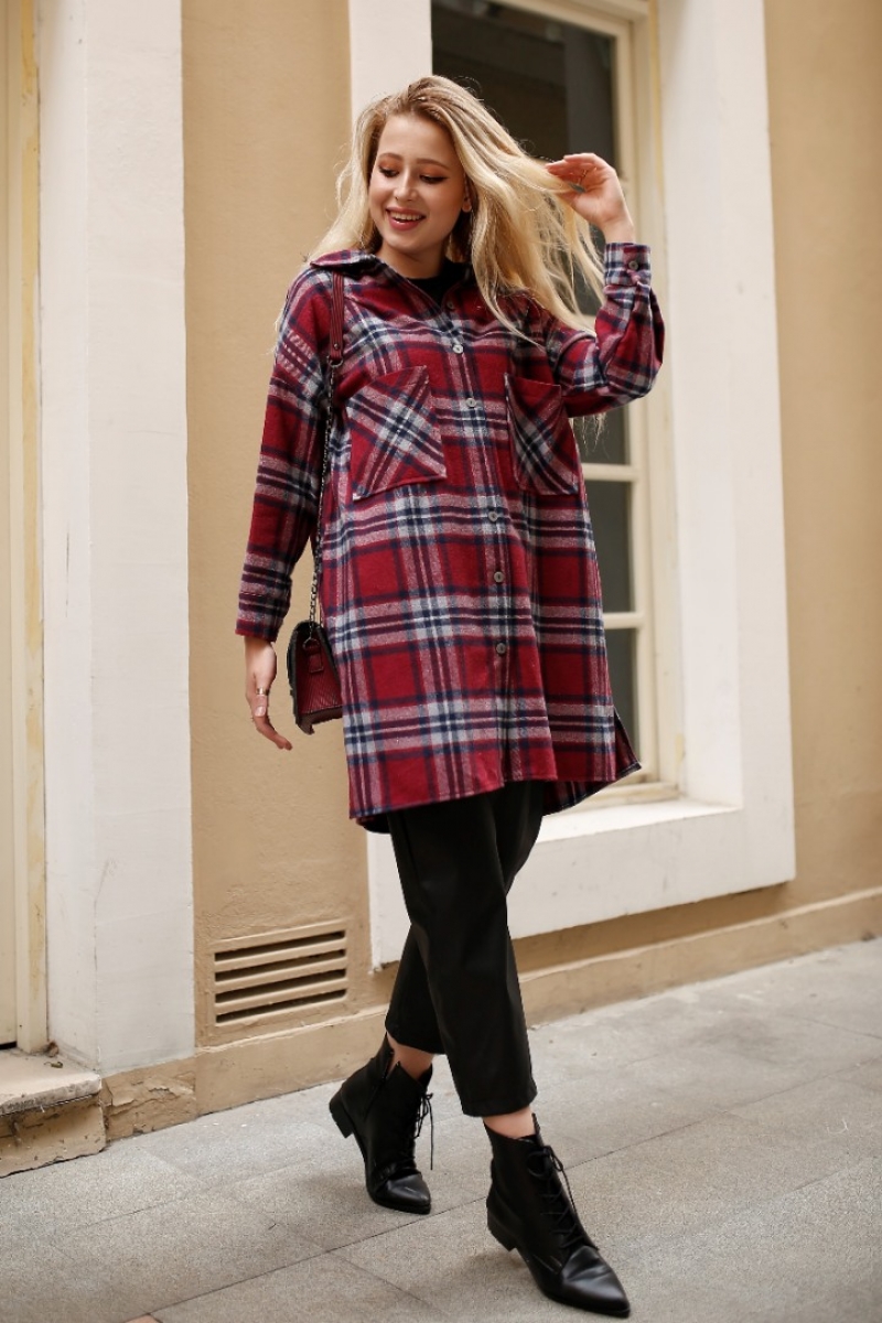 Alexa Bordo Ekose Ceket Gömlek