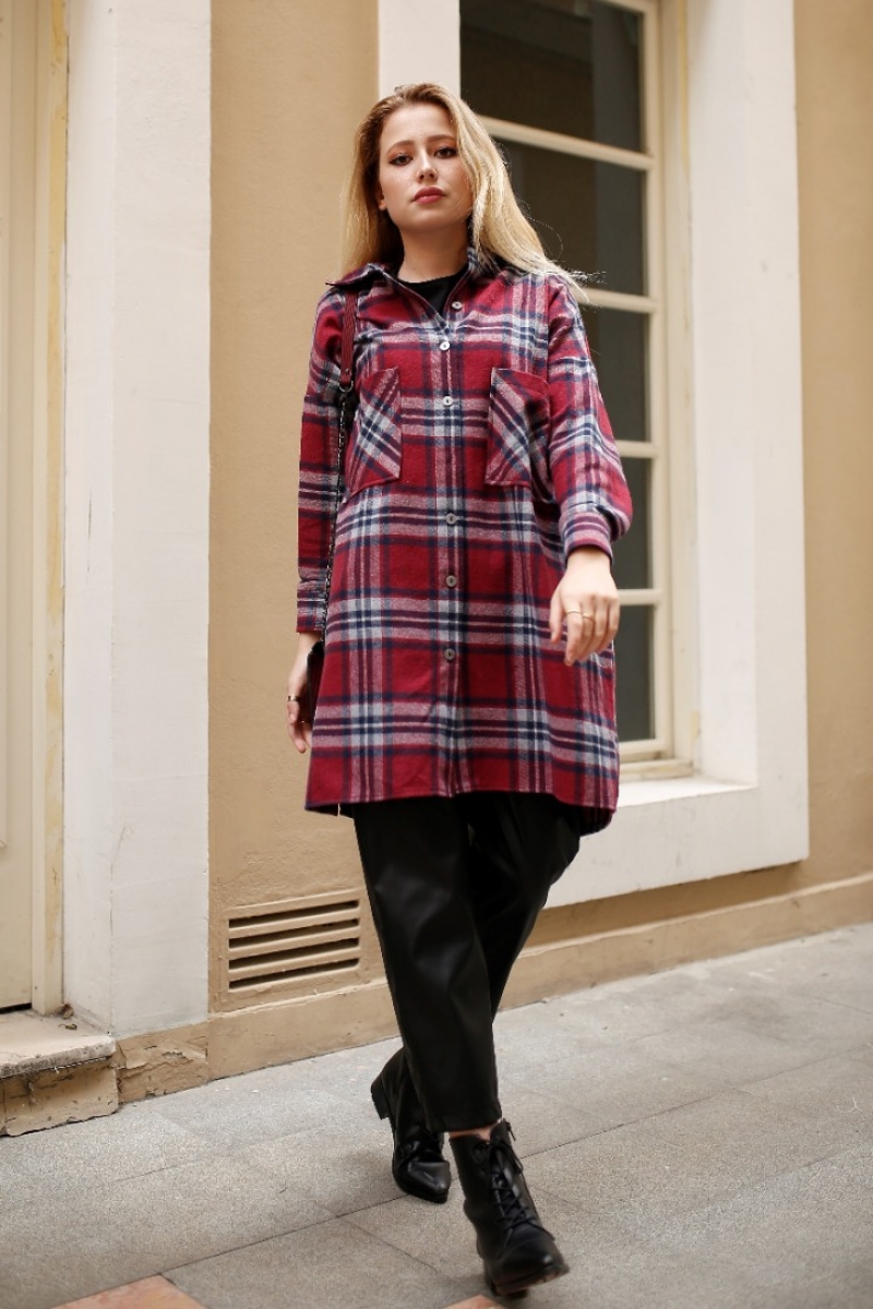 Alexa Bordo Ekose Ceket Gömlek