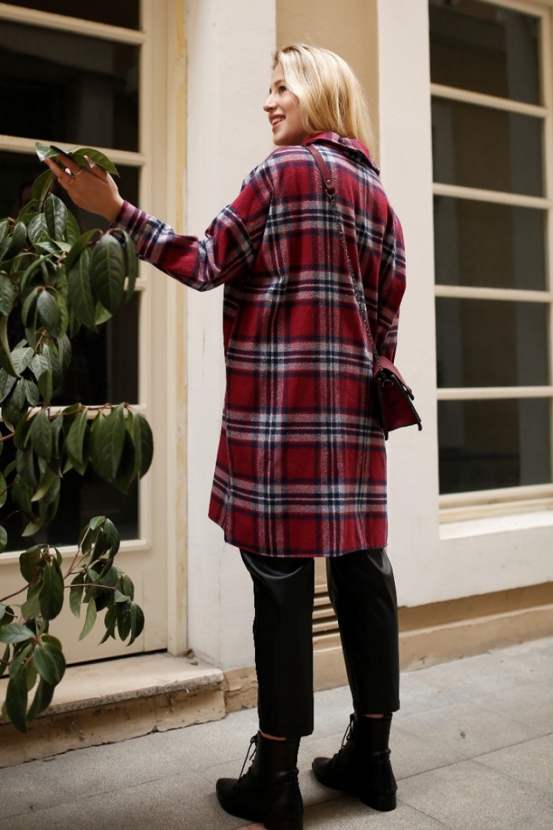 Alexa Bordo Ekose Ceket Gömlek