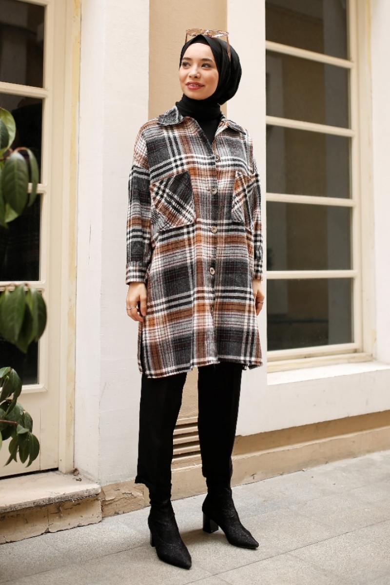 Alexa Taba Ekose Ceket Gömlek